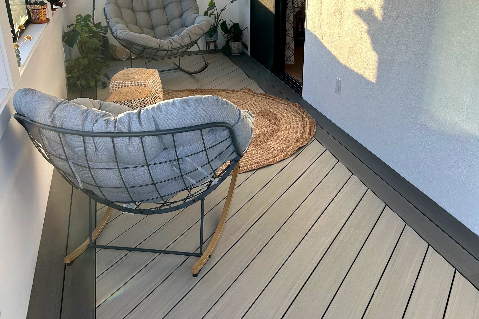 Sunroom opening onto a composite deck in South San Francisco, CA