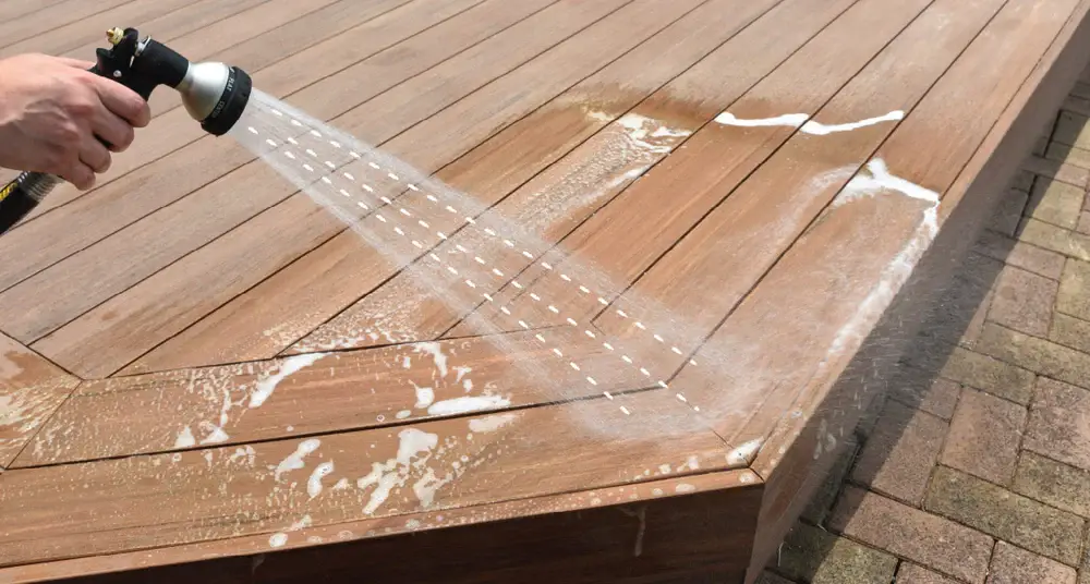 how to clean composite decking