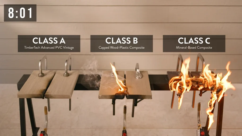 Comparison of fire-resistant decking ratings