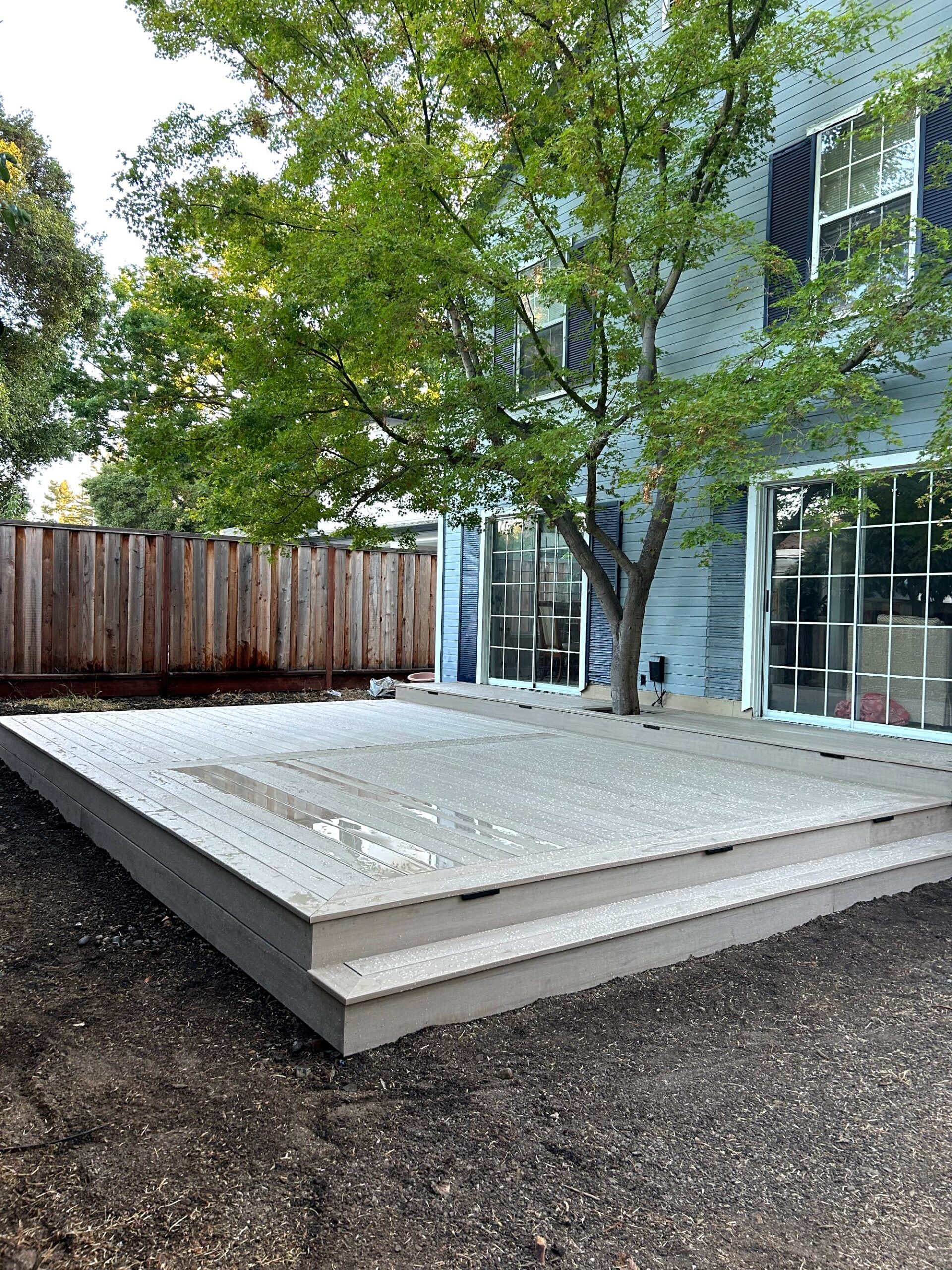 Composite deck surface and fascia in Palo Alto, CA